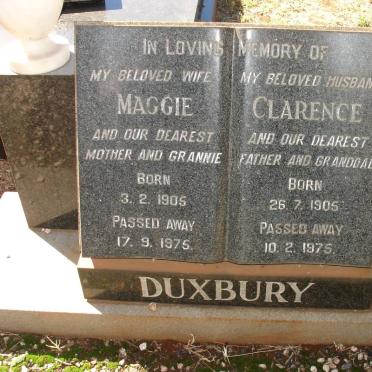 DUXBURY Clarence 1905-1975 &amp; Maggie 1905-1975