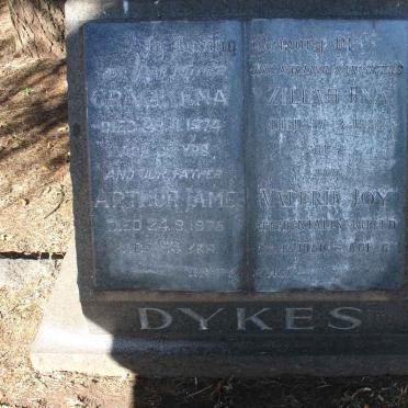DYKES Arthur James -1975 &amp; Grace Ena -1974 :: DYKES Zilla Ena -1932 :: DYKES Valerie Joy -1950