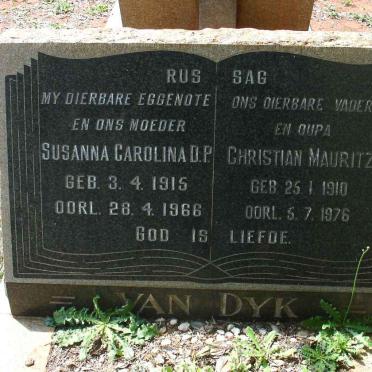 DYK Christian Mauritz, van 1910-1976 &amp; Susanna Carolina D.P. 1915-1966