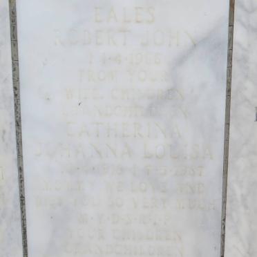 EALES Robert John -1966 &amp; Catherina Johanna Louisa 1916-1987