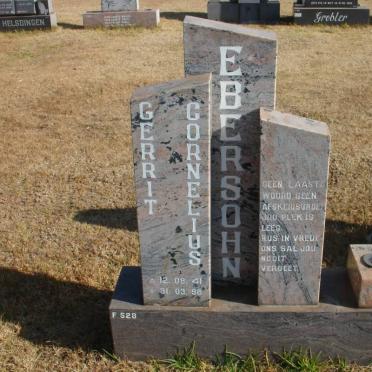 EBERSOHN Gerrit Cornelius 1941-1998