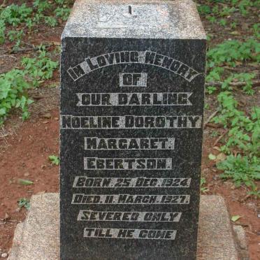 EBERTSON Noeline Dorothy Margaret 1924-1927
