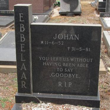 EBBELAAR Johan 1952-1981