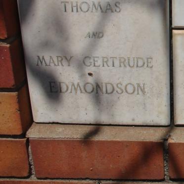 EDMONDSON Thomas &amp; Mary Gertrude