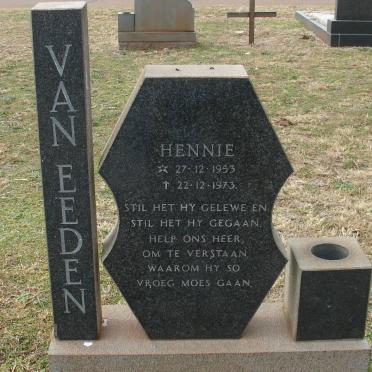 EEDEN Hennie, van 1953-1973