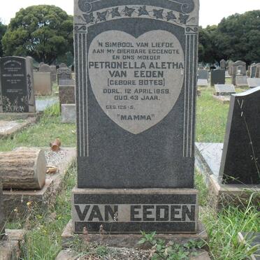 EEDEN Petronella Aletha, van nee BOTES -1959