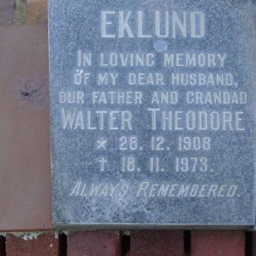 EKLUND Walter Theodore 1908-1973