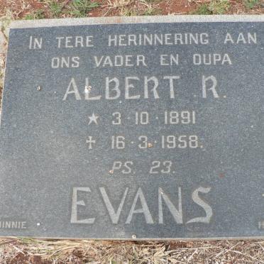 EVANS Albert R. 1891-1958
