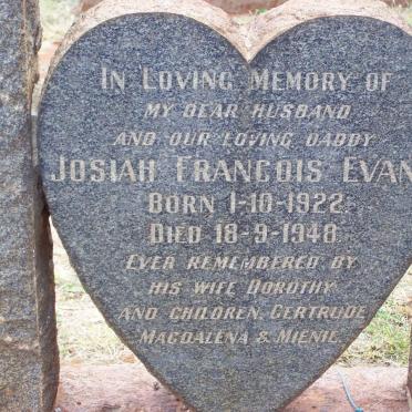 EVANS Josiah Francois 1922-1948