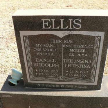 ELLIS Daniel Rudolph 1915-2001 &amp; Theunsina Christina 1920-2007