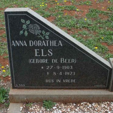 ELS Anna Dorathea nee DE BEER 1903-1973