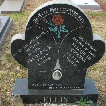 ELLIS Frederick 1929-1987 &amp; Elizabeth Johanna 1932-2004