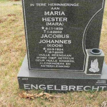 ENGELBRECHT Jacobus Johannes 1924-2005 &amp; Maria Hester 1939-2002