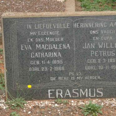 ERASMUS Jan Willem Petrus 1897-1980 &amp; Eva Magdalena Catharina 1895-1966
