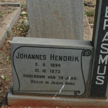 ERASMUS Johannes Hendrik 1894-1973
