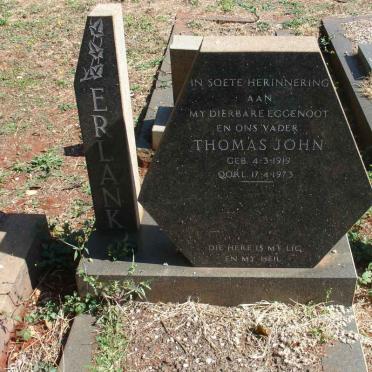 ERLANK Thomas John 1919-1973