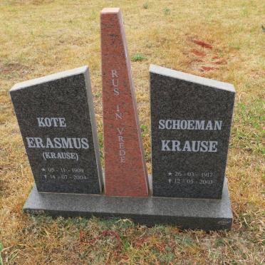 ERASMUS Kote nee KRAUSE 1909-2004 ::  ERASMUS Schoeman 1917-2003