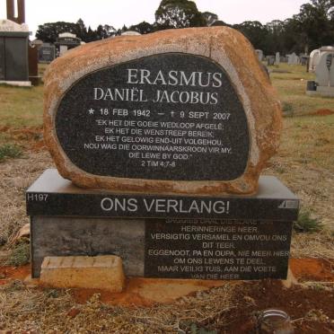 ERASMUS Daniël Jacobus 1942-2007