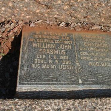 ERASMUS William John 1901-1960 &amp; Magdalena Catharina OPPERMAN 1915-1964
