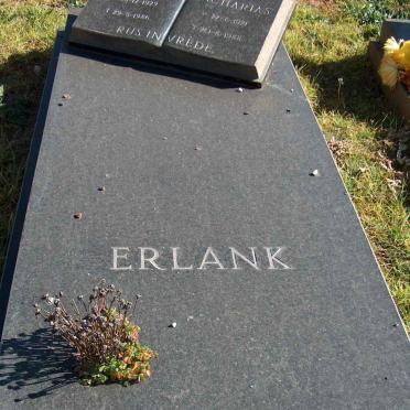 ERLANK Gustaf Zacharias 1921-1988 &amp; Alida Johnna 1929-1986