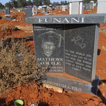 FUNANI Mathews Xolile 1956-2012