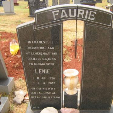 FAURIE Lenie 1936-2003