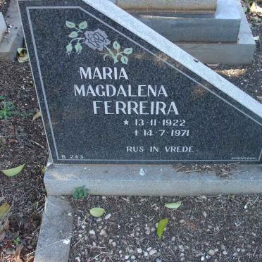 FERREIRA Maria Magdalena 1922-1971