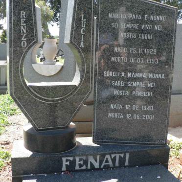 FENATI Renzo 1929-1993 :: FENATI Lucia 1940-2001