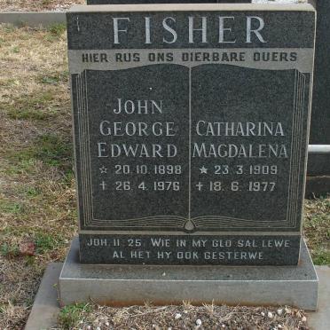 FISHER John George Edward 1898-1976 &amp; Catharina Magdalena 1909-1977