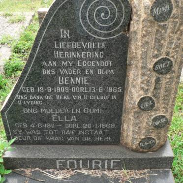 FOURIE Bennie 1909-1965 &amp; Ella 1911-1969