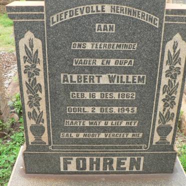 FOHREN Albert Willem 1862-1945