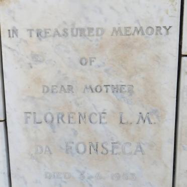 FONSECA Florence L.M., da -1955