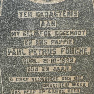 FOUCHE Paul Petrus -1938