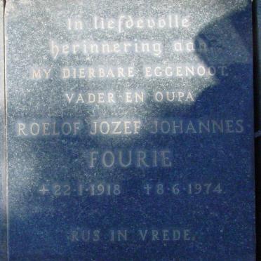 FOURIE Roelof Jozef Johannes 1918-1974