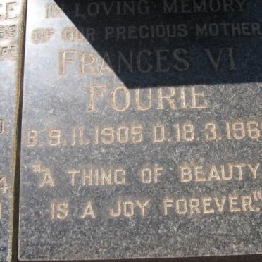FOURIE Frances Vi 1905-1966