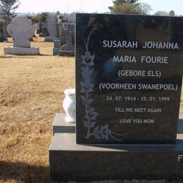 FOURIE Susarah Johanna Maria voorheen SWANEPOEL nee ELS  1914-1999