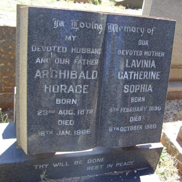 FOXCROFT Archibald Horace 1879-1966 &amp; Lavinia Catherine Sophia 1890-1980