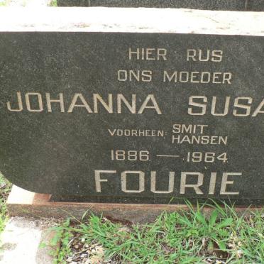 FOURIE Johanna Susanna voorheen SMIT voorheen HANSEN 1886-1964 :: FOURIE Johanna Petronella 1905-1982
