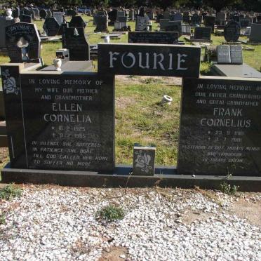 FOURIE Frank Cornelius 18?-2001 &amp; Ellen Cornelia 1925-1985