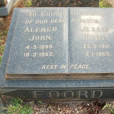 FOORD Alfred John 1899-1962 &amp; Jessie Tyre 1901-1963