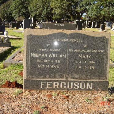 FERGUSON Norman William -1961 &amp; Mary 1904-1979