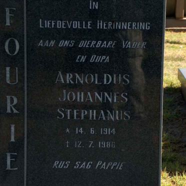 FOURIE Arnoldus Johannes Stephanus 1914-1986
