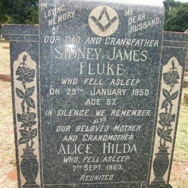 FLUKE Sidney James -1950 &amp; Alice Hilda -1963
