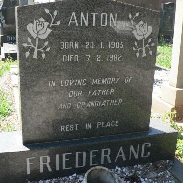 FRIEDERANG Anton 1905-1982