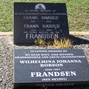 FRANDSEN Frank Harold 1912-1966 &amp; Wilhelmina Johanna DEYSEL 1922-1997 :: FRANDSEN Frank Harold 1941-1984