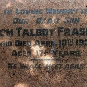 FRASER Tom Talbot -1930