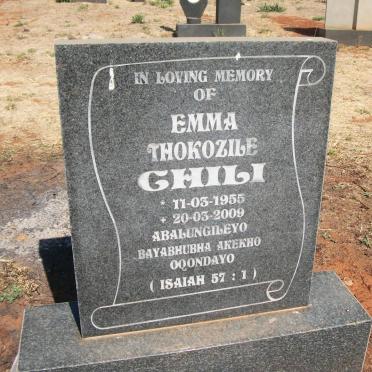 GHILI Emma Thokozile 1955-2009