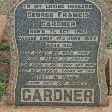 GARDNER George Francis 1902-1942