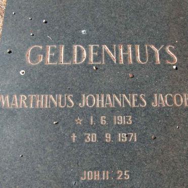 GELDENHUYS Marthinus Johannes Jacobus 1913-1971