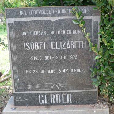 GERBER Isobel Elizabeth 1901-1975